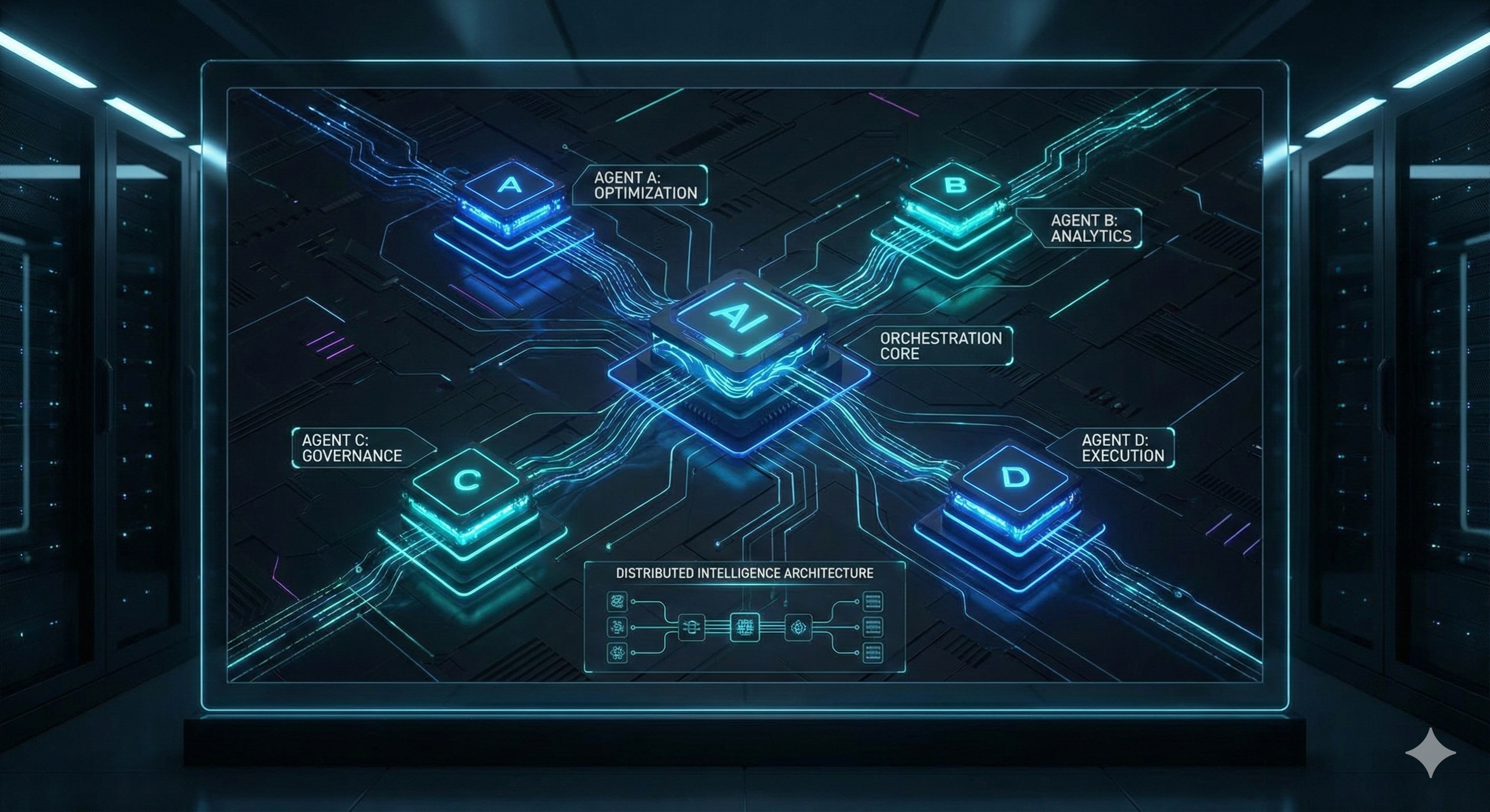 Orchestration multi‑agents IA — système distribué